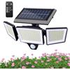 Generico Faretto Solare A Tre Teste - Illuminazione Esterna Impermeabile Da 2500LM, Proiettori Orientabili Ad Energia Solare, Lampade Da Giardino Resistenti Alle Intemperie Con Illuminazione Grandangolare | Lu