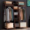 angrounps Stand Appendiabiti in Legno, Multifunzionale Appendiabiti Portatile, Armadio Aperto Appendiabiti, Appendiabiti da Terra in Bamboo per Vestiti Cappelli Scatola per Scarpe,L130CM