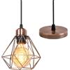 TOKIUS Lampada da soffitto E27 Vintage Plafoniera Interno industriale Paralume Metallo Gabbia Ø160mm illuminazione da soffitto design per Cucina Salotto