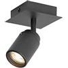 Qazqa ducha - Lampada da soffitto/parete Moderno - 1 luce - L 10 cm - Nero - Moderno - Bagno