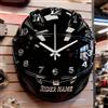 Certykllp Orologio da parete personalizzato con casco da motociclista personalizzato orologio da corsa orologio da parete orologio decorazione da parete per piloti motociclisti appassionati di