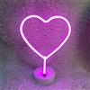 Ulalaza Insegna luminosa al neon a LED Luce notturna a forma di cuore a forma di stella di luna per camera da letto per bambini Wall Art Regalo di compleanno di Natale romantico