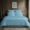 Lavea® Set Copripiumino Una Piazza e Mezza 155x220 cm in 100% Cotone + 1 Federa 80x80 cm - Morbido e Traspirante, OEKO-TEX - Blu Delfino