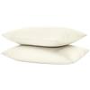 Bonazzi Home 2 federe per cuscino in percalle di puro cotone, misura 50x80cm, 100% MADE IN ITALY (Beige)