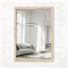 CLAMARO 'Vision' Specchio da parete 80 x 135 cm, in rovere Sonoma, moderno specchio quadrato con cornice in MDF, con gancio in metallo e materiale di montaggio (orizzontale e verticale)