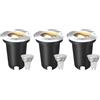 Ledvion - Set da 3 faretti LED da incasso, 3W, 2700K, IP67, cavo 1m, orientabile, illuminazione esterna