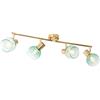 QAZQA vidro - Faretto Art déco - 4 luce - L 77 cm - Verde - Art déco - Soggiorno I Camera da letto I Sala da Pranzo I Cucina
