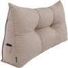 POKAR Cuscino Schienale Divano 100x50x20 cm | Cuscino da Lettura per Divano e Letto con Appoggio Schiena Grande | Cuscino a Cuneo Triangolare con Tasche Laterali | Certificato Oeko Tex 100 | Beige