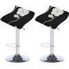 SDNAM Stampato Coprisedile per Sedia da Cucina da Bar Senza Schienale 4/2/1 Pezzi, Quadrato Elasticizzato Fodera per Sgabello da Bar(#4,2PCS)