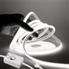HEGEHE - Striscia LED Neon COB 220V Dimmerabile [0.5m, Bianco 6000-6500K], IP65 Impermeabile Flessibile, 288 LEDs/M Striscia LED Silicone Tagliabile CRI85+, Decorazione per Casa/Negozio