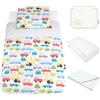 baby idea Babysanity Lenzuola Next To Me Compatibili 5 pezzi: Cuscino Neonato Federa Cuscino Piumino Copripiumino Lenzuolo Angoli per Culla Lettino Neonato Chicco Kinderkraft Cam Brevi OEKO-TEX (Macchine)