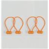 A.Monamour 4 Pezzi Fermatende Magnetiche Ferma Tenda in Corda Fascette per Tende Moderno Decorativa con Potenti Magneti Calamita Fermagli per Tendine Leggera Pesante Interno Esterno - Arancione