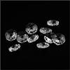 CcacHe Lampadario Prismi Cristallo 100pcs/1000pcs 14mm Tre Fori Colore Chiaro ottagono Perline for lampadario Prisma Parti (Size : 100pcs)