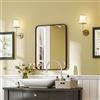 HOMCOM Specchio Bagno 60x80cm in Vetro, Specchio da Parete Moderno con Cornice in Metallo, Montaggio Verticale/Orizzontale, per Camera da Letto, Ingresso, Soggiorno, Nero