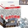 GINMA Luci di Natale Professionali Effetto Tenda Luminosa LED - Certificata IP44 - Basso Consumo e Impermeabili - Prolungabile (Bianco Freddo, 2x1.20 metri (120 LED))