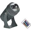 GUODDM Faretti LED Esterno - Faretto Luce Da Pavimento, Proiettori A Fascio Stretto Da 10 W, Faretti A Illuminazione Remota Impermeabili IP66, Per Esterni Di Edifici, Matrimoni, Feste ( Color : Rgb+remote ,