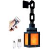 Generic Luce notturna ricaricabile a lanterna pixelata 3D, luce d'atmosfera a LED a 16 colori con telecomando, per camera, arredamento per sala giochi black 1pcs