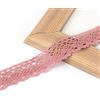 Wambere Nastro vintage in pizzo in cotone, nastro decorativo in pizzo, bordatura all'uncinetto, per cucito, artigianato, decorazione natalizia, matrimonio, scrapbooking, confezione regalo, rosa, 3 cm x 10 m