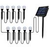 Dawesncy Lampada da Parete for Esterni con faretto Solare da Giardino a LED 10 in 1