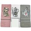Ruoccohome Set 3 Strofinacci da cucina, Tre Asciugapiatti da Cucina in Spugna, Puro Cotone Morbido assorbente, Vari colori e fantasie - 70x50 cm