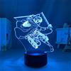 LXMISS Anime figura illusione lampada attacco su titanio Levi Ackerman LED luce notturna per camera da letto decorazione bambini attacco su tavolo titanio 3D Aot Levi telecomando