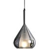 HEBXMF Lampada a sospensione in vetro in stile industriale nordico, lampadario a testa singola con vite E27, plafoniere da incasso, lampada a sospensione per decorazione bar ristorante camera da letto