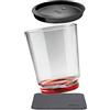 silwy® magnetic drinkware, bicchiere magnetico di plastica antiscivolo, infrangibili con magnete integrato con coperchio e sottobicchieri metallici, campeggio, barca, bambini - Ready Red