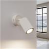 SOLLUX lighting Lampada Da Parete Applique Da Parete In Alluminio 1 Paralume Con Interruttore 8 x 16 x 16 cm GLOOW Beige Lampadina LED 4000K luce bianca fredda inclusa