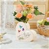 Grovjewfit Regali per Festa Della Mamma Vaso in Ceramica di Cuore Personalizzato con Nome e Fiore di Nascita Bianco Decorativo Regalo per Mamma Nonna Moglie Fidanzata (Style C)