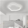 TEKHOME Plafoniera LED Nuvola 43W, Lampada da Soffitto Moderna per Camera da Letto, Bianco, Luce Uniforme, Design Creativo - C48-F
