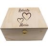 Colorfamily Scatola in Legno Personalizzata - Regalo Originale con Nome o Messaggio, Contenitore Decorativo per Calici, Bicchieri, Documenti, Compleanni, Anniversari e Occasioni Speciali