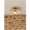 Generico Plafoniera spot rustico in ceramica siciliana 1 luce Fiore d.30 per cucina,taverna,bagno e veranda