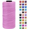LEREATI Cordino per Borse Uncinetto Filo Macrame 1.5mm x 200m Macrame Corda Colorata, Cordoncino per Borse a Uncinetto, Fai da Te, Arazzo da Parete (Rosa chiaro)