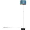 Qazqa parte fl - Lampada da terra con paralume Rustico - 1 luce - Ø 350 mm - Blu - Rustico - Soggiorno I Camera da letto