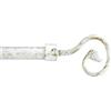 emmevi Bastone Tenda Ferro Estendibile 160-300 A Muro Asta Scorritenda Binario Anelli Ricciolo Bianco_Oro