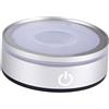 SHINEOFI Base Lampada LED Touch Rotonda Doppio Strato Plastica Argento | 4 Led, Cavo USB Incluso, Modalità Lampeggio Multiple per Casa e Bar Decor