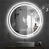 Hondony Specchio Bagno con Luce, Rotondo 60cm con Luce Regolabile, Bluetooth, Antiappannamento, Vetro Temperato HD - Funzione Memoria e Riproduzione Musicale