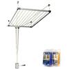 Bricolemar Stendibiancheria da soffitto con manovella Cuncial Tezno + 40 mollette infrangibili Monoblock Pack