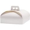 MAQA 25 pezzi Scatola per torta rotondo in cartone bianco con maniglia, Porta dolci tondo, pasticcini biscotti per asporto varie misure 33x33 cm/1