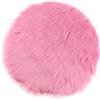 Gralara Cuscino Rotondo per Seduta, Pelo Lungo, Tappeto, Accessori per Foto, Hot Pink 40cm