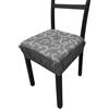 SalGiu Cuscini Sedia Con Fascia Elastica (set da 6) Fantasia Ghirigori Imbottito Sfoderabili 40x40 (Grigio)