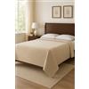 Corredocasa Copriletto Piquet Puro Cotone 100% qualità Extra Primaverile Estivo Made in Italy Coperta Copri Letto Adatto per Albergo B&B, Hotel e Casa (Beige, Una Piazza e Mezzo 220x280)