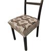 SalGiu Cuscini Sedia Cucina Con Fascia Elastica (set da 6) Fantasia Giometrica Cerchi Imbottito Sfoderabili 40x40 (Tortora)