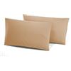 SalGiu Federe (2 pezzi) Guanciale Letto 52x82 cm Con Bottoni in Cotone (Sabbia)