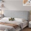 LZTET Testata Letto Cuscini,Tessuti di Cotone E Lino,Copri Testata Letto Universale,Copritestiera Protezione Lavabile,Addensare Anti-Graffio Anti-Polvere(180 * 60 * 10cm(Straps),Dark Gray)