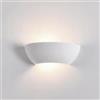 TEKHOME TEKHONE Applique da Parete in Gesso Bianca, Lampada da Muro Design Moderno, Luce Indiretta Up & Down, Attacco R7S, Verniciabile per Interni - GS-E72
