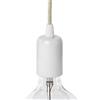 AMARCORDS - Portalampada E27 vintage in metallo edison retro per lampada a sospensione. Stile industrial finitura BIANCO