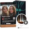 Maverton Cornice LED luminosa con supporto in legno - Quadro in vetro acrilico personalizzato con collage di foto - Lampada con foto per uomo per il compleanno - 21x32x4,5cm -Netflix