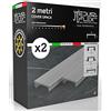 Eurocali Schermo per Profilo alluminio per Strisce LED MEDUSAFLEX mod. Andromeda 2 Metri - Opaca - Made in Italy - Policarbonato stabilizzato UV - certificato UL94HB - Pacco da 2 (4m)