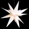 Spetebo Stella 3D con 15 LED in bianco caldo - 25 cm - Stella luminosa alimentata con timer - Natale Avvento inverno finestra decorazione per interni ed esterni da appendere